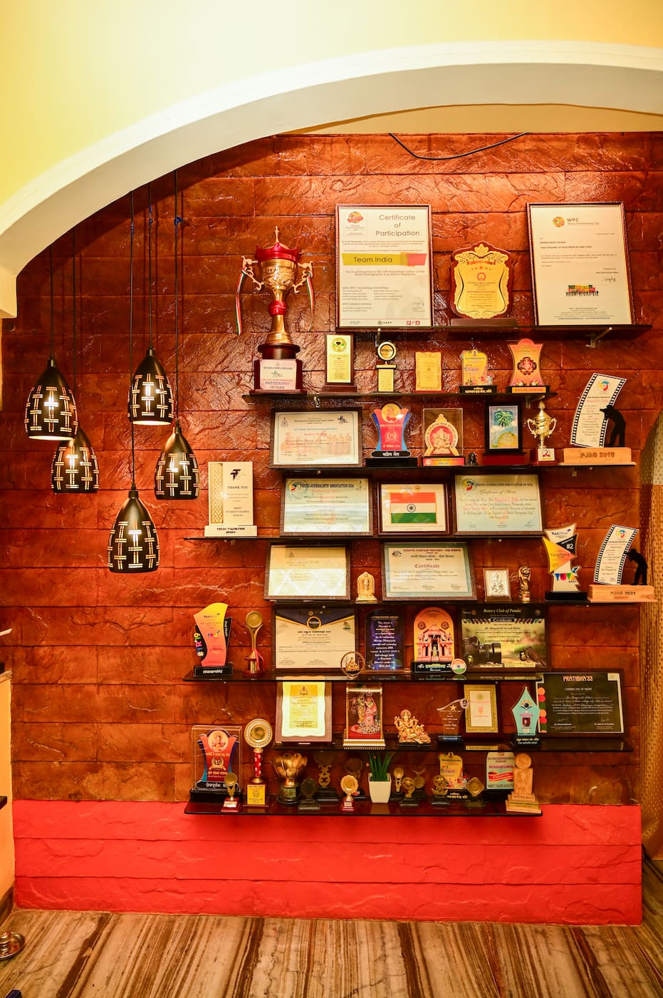 Wall of achievements and awards
